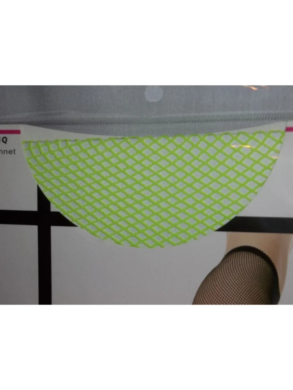 Halloween Costume Adult Womans Lime Green Neon Fishnet Nylons Pantyhose One Size